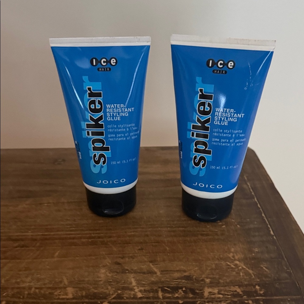 Joico Spiker Water-Resistant Styling Glue - Bright Blue Twin Pack